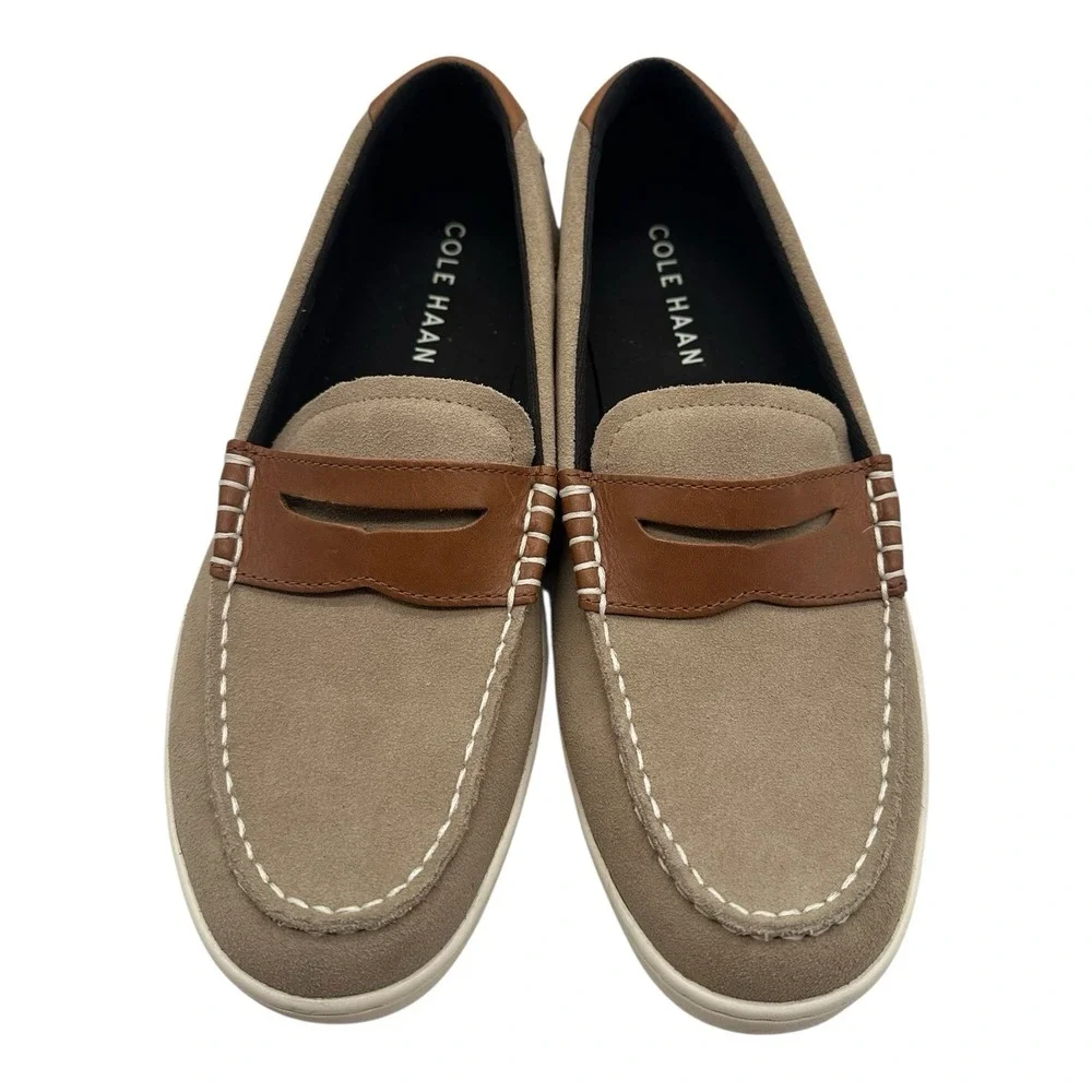 Cole Haan Nantucket Penny Loafer Mens Sz 8 Birch Beige Slip On Shoes C39800‎